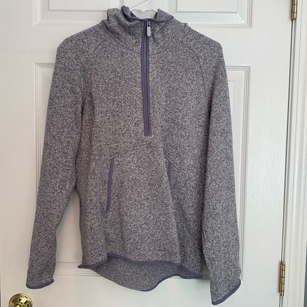 Grey and purple lulu lemon quarter zip